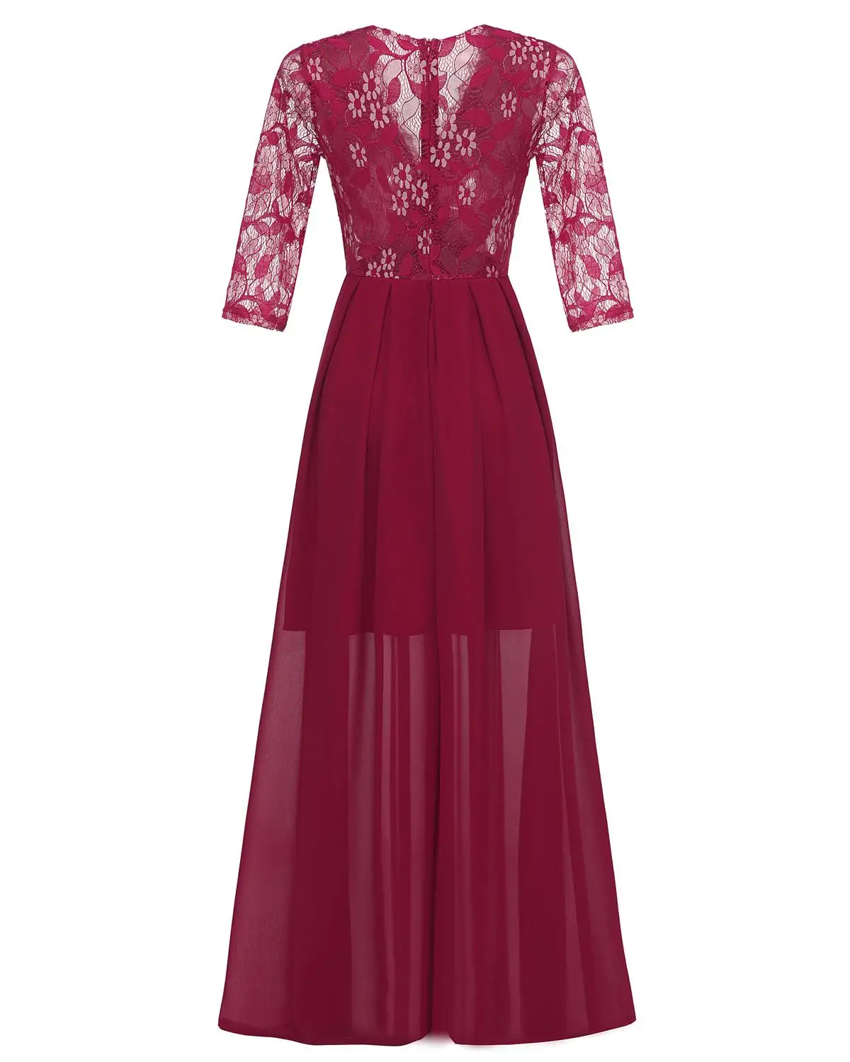 Женское кружевное шифоновое длинное платье макси с v образным вырезом для