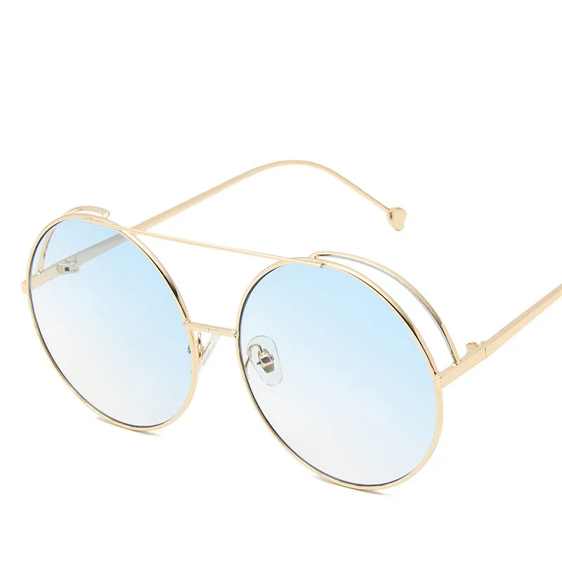 Модные дизайнерские солнцезащитные очки в круглой оправе винтажные