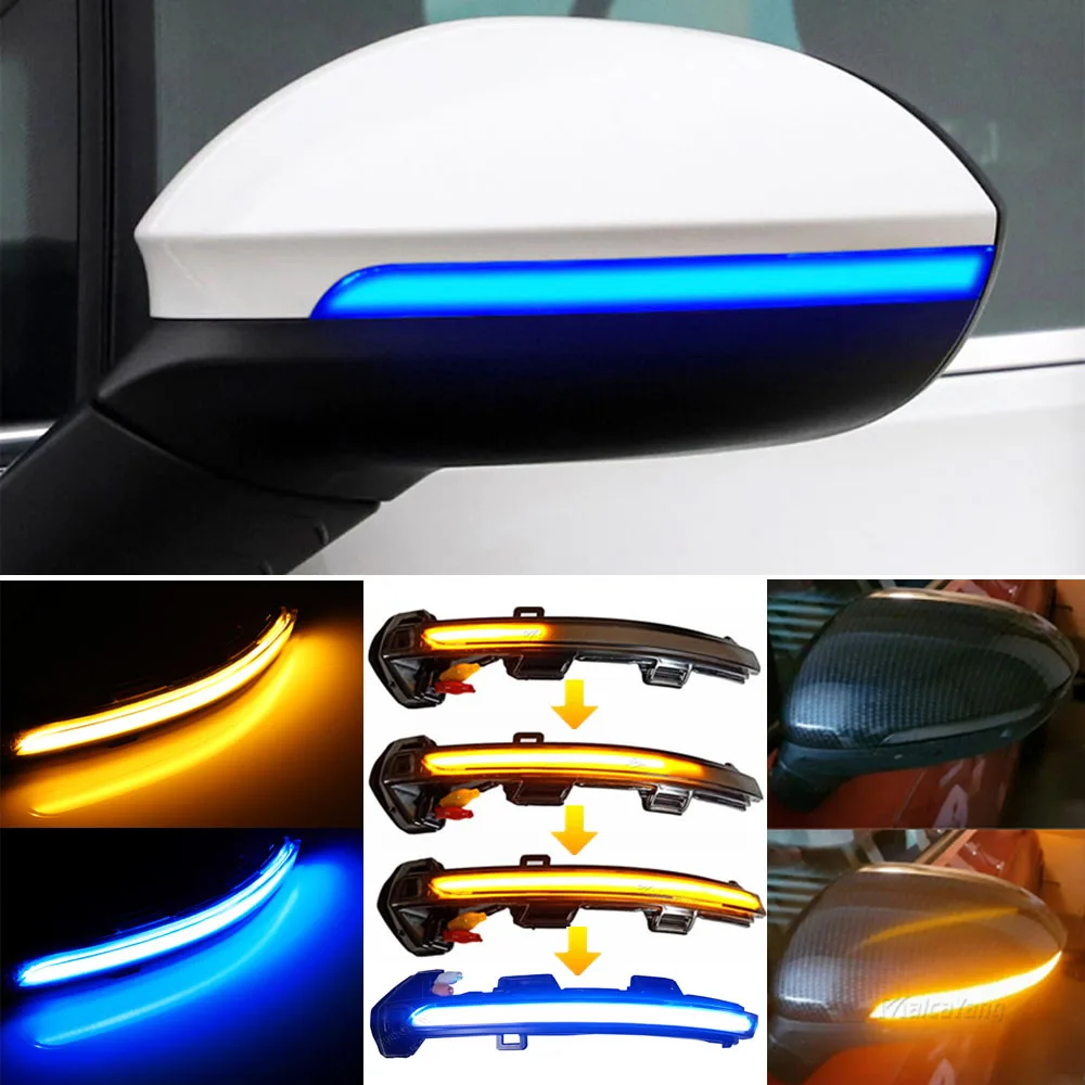 

For VW Volkswagen Golf 8 MK8 GTI R GTE GTD 2020 2021 Dynamic Blinker LED Turn Signal Light Side Mirror Indicator Sequential Lamp