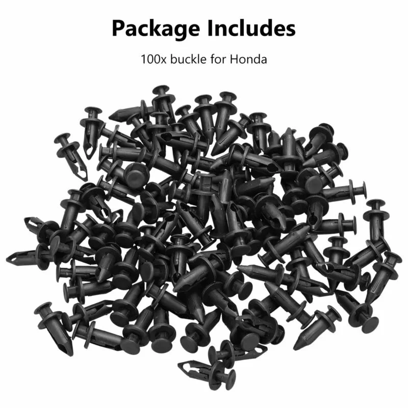 body rivets fender clips for honda 90653 hc4 900 kit part 100pcs 90653hc4900 atv black free global shipping