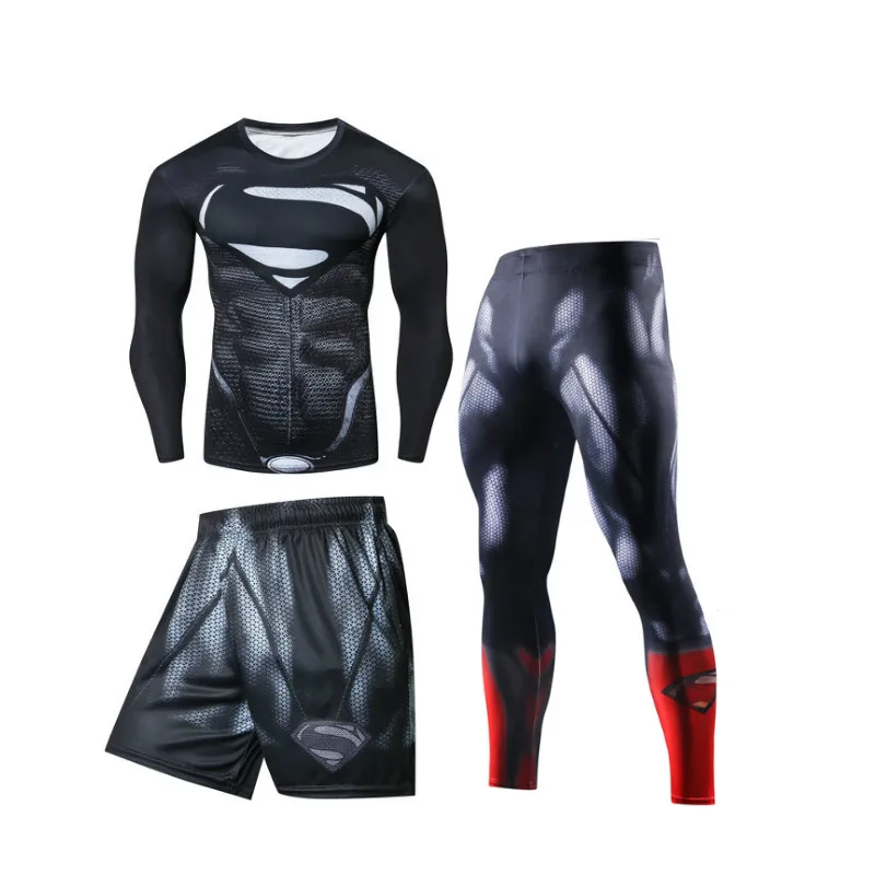 

Compression T Shirt Men VS PK Sports 3D Fitness Sport Suit MMA Rashguard Running Tights BJJ Boxing Sets Muay Thai MMA Fightwear