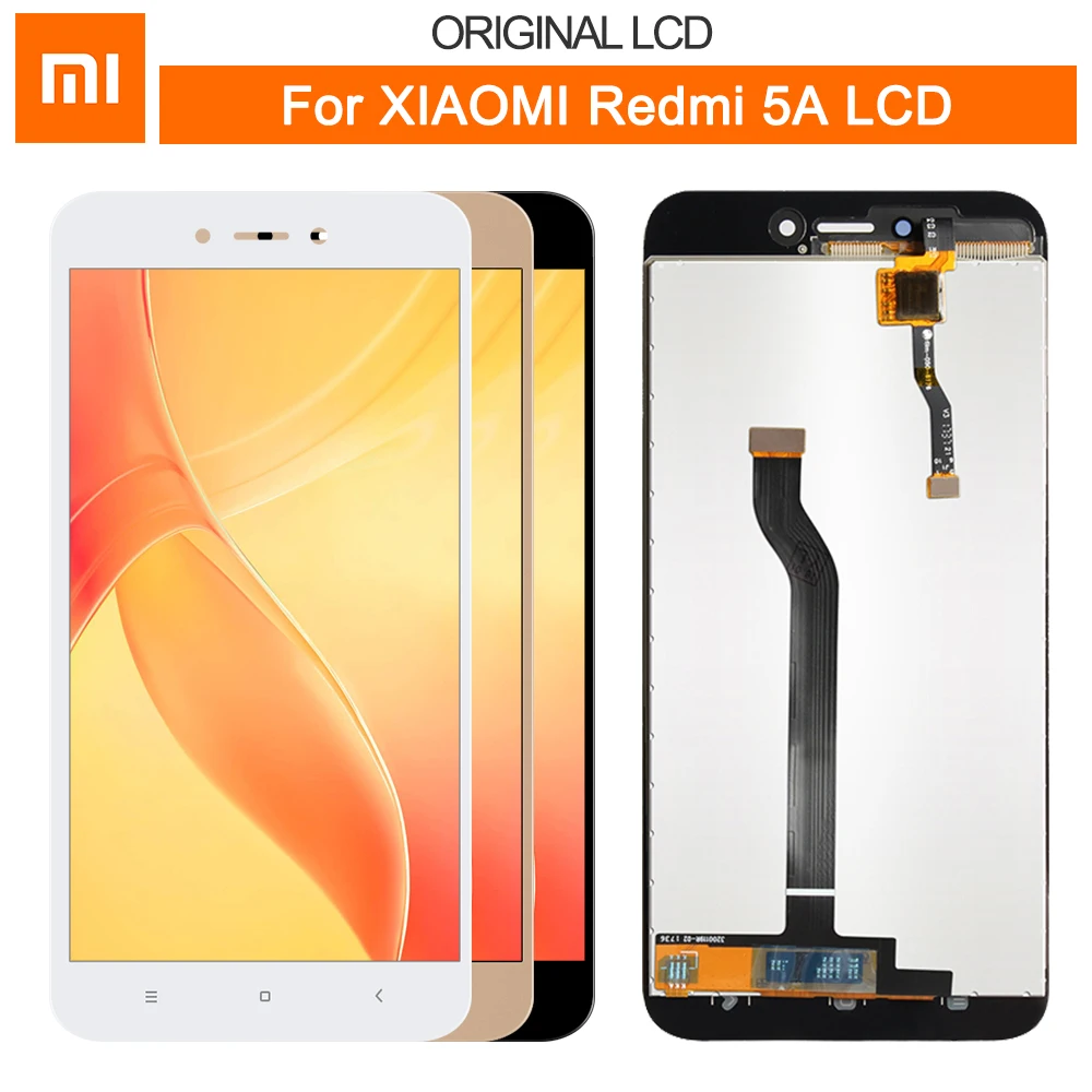 Для 5," Xiaomi Redmi 5A, ЖК-дисплей, рамка+ сенсорный экран, панель дигитайзера в сборе, замена для MCG3B MCI3B lcd
