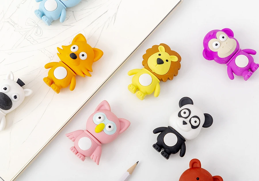 Panda animal резиновые ластики карандашный ластик для студентов Канцтовары Школьные принадлежности для детей подарок ластик
