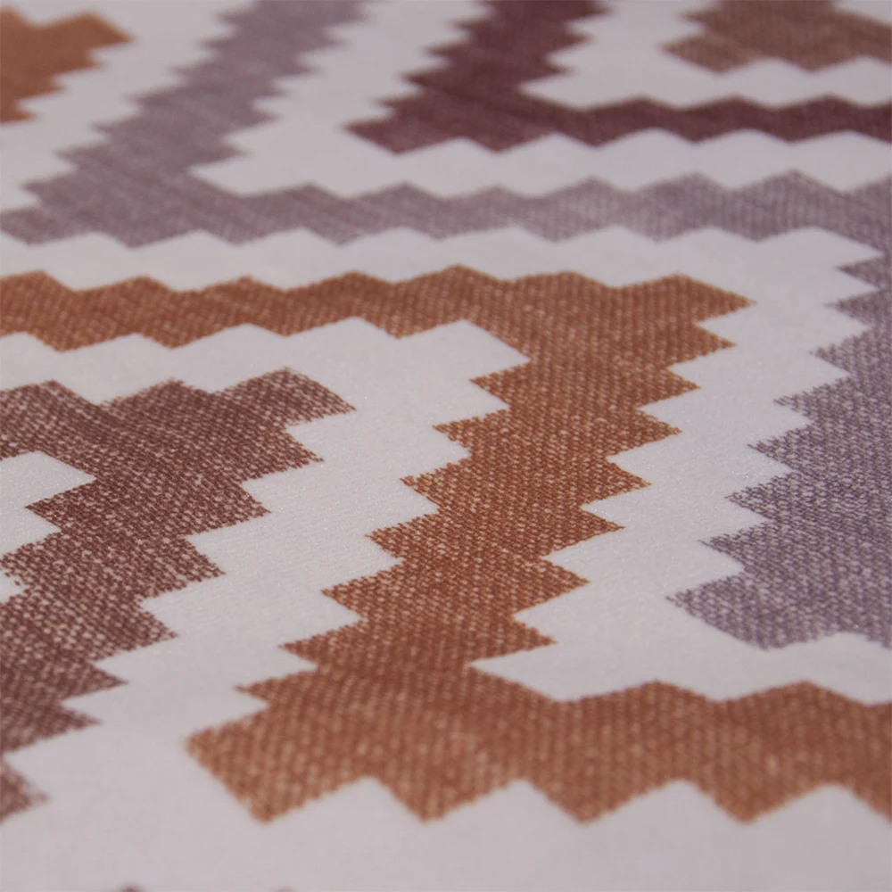 Brown Color Thick Soft Polyester Geometrical Mosaic Waves Printing Table Runner For Wedding Party Banquet Decor Cabinet Cover | Дом и сад