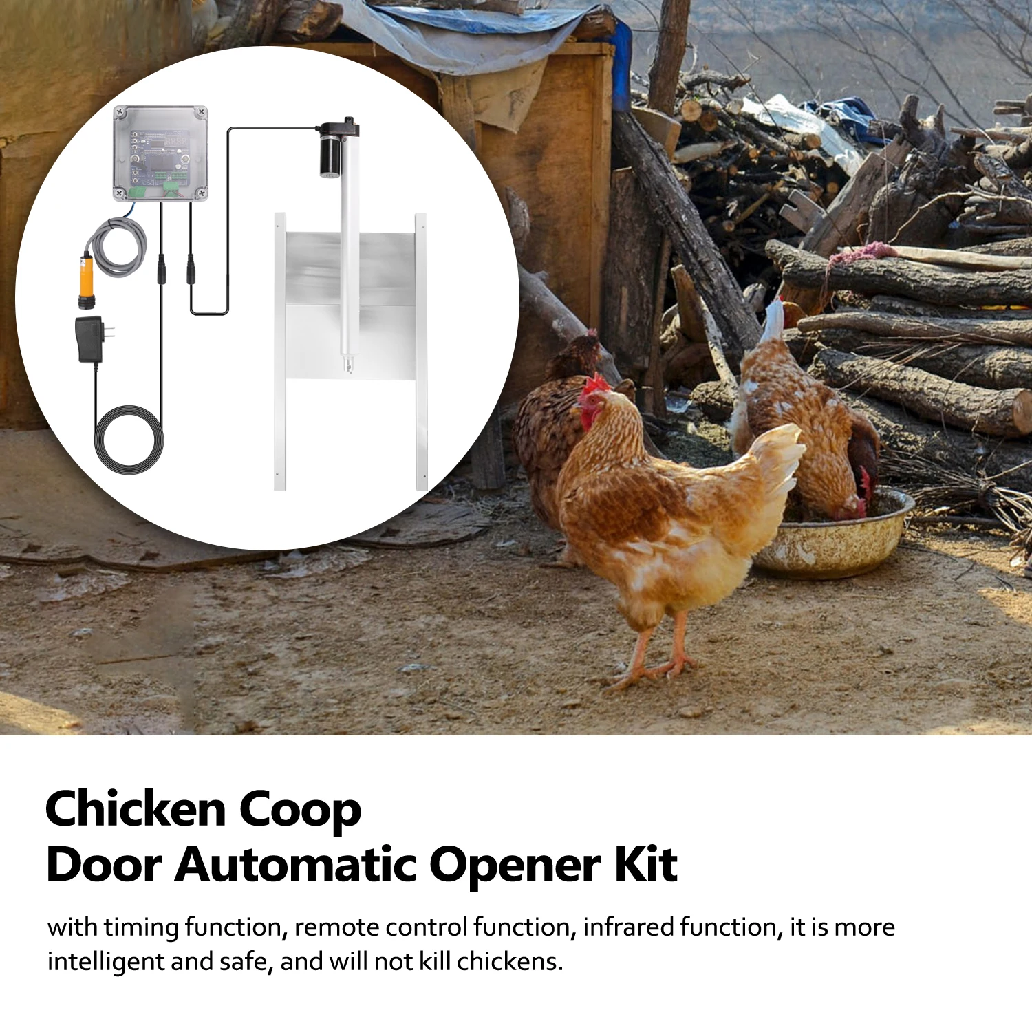 Автоматическая клетка для курицы открывания двери комплект таймер Управление