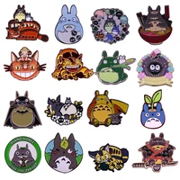 be suitable for spirited away totoro hard enamel lapel pins brooch backpack jeans hat badges pin women fashion jewelry gifts