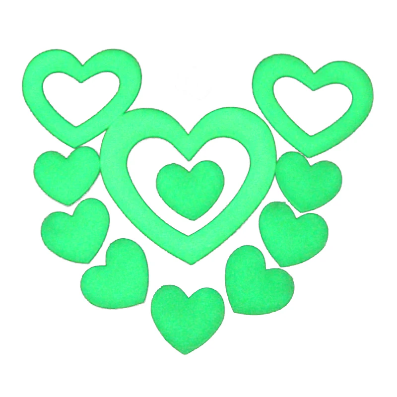

12pcs Heart Glow in the Drak Wall Sticker Stereo 3D Plastic Bedroom Wall Decoration Luminous Art Party Accessories Sticker