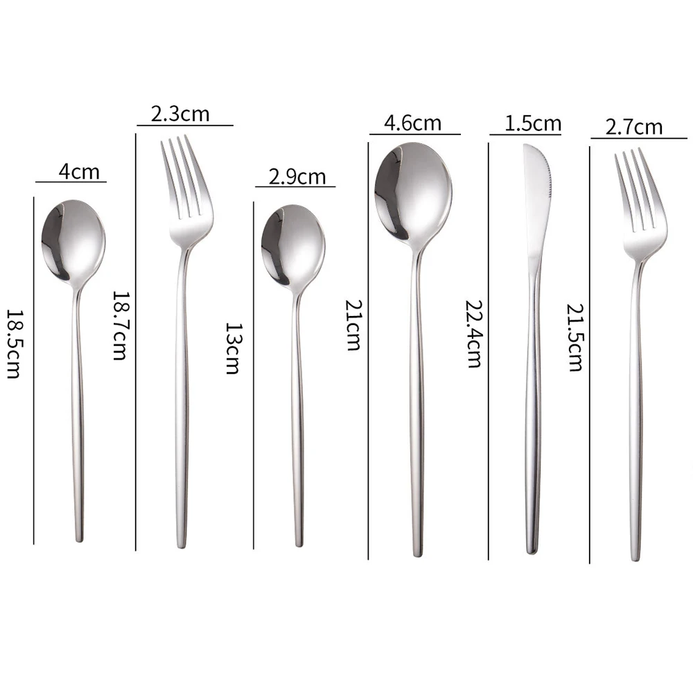 

Stainless steel tableware set Knife fork European Western Food Steak Knife Dessert Spoon Coffee spoon