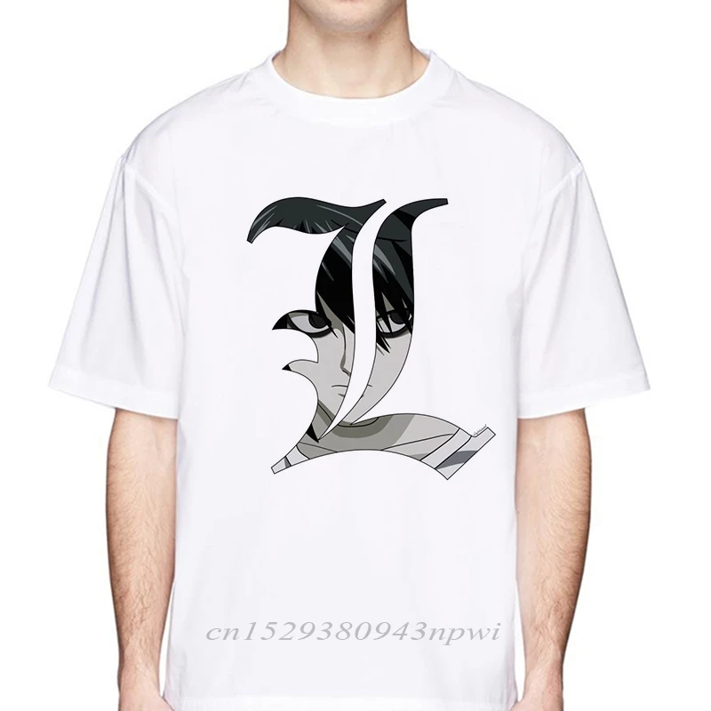 Футболка мужская летняя с коротким рукавом и принтом death note | Мужская одежда