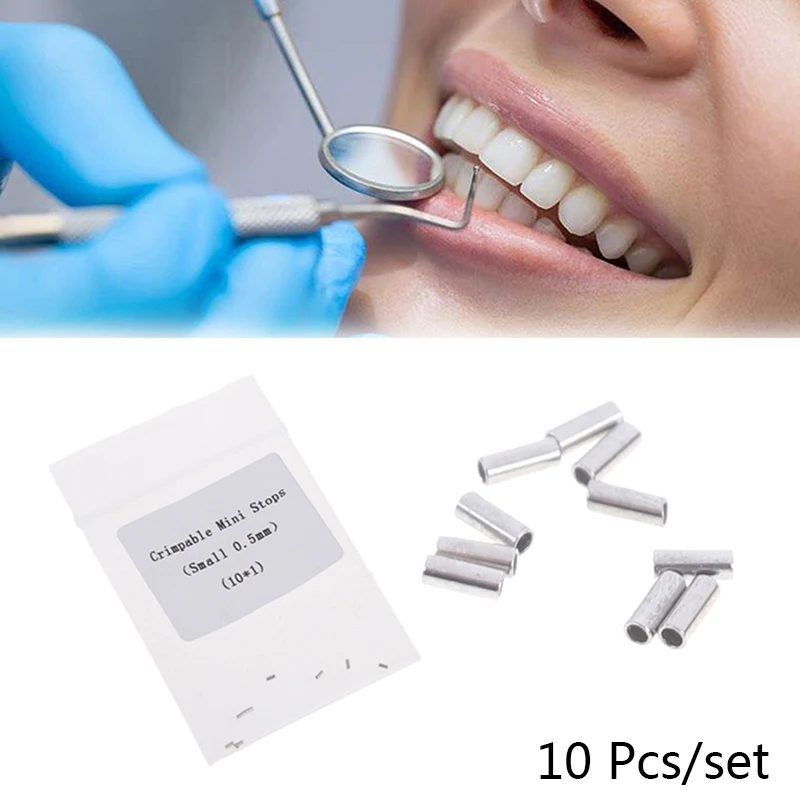 10Pcs/Pack Dental Orthodontic Crimpable Hooks Mini Stops Tube Bracket Stopper