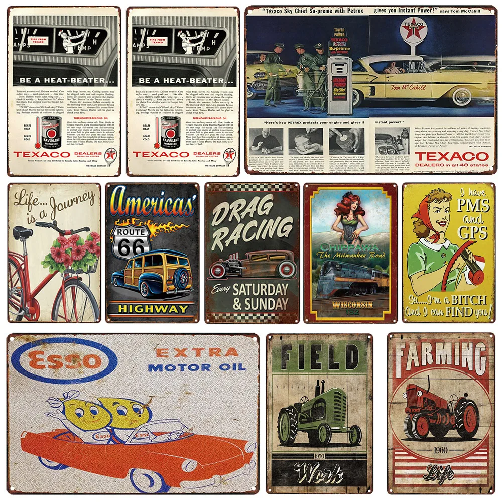 Жестяная вывеска металлическая пластина с винтажным рисунком STP авто двигатель