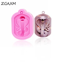 cobra necklace pendant silicone molds diy handmade keychain tag mould chocolate fondant cake eco friendly silicone clay mold