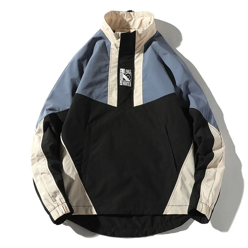 2020 Streetwear Casual Men Jacket Coat Patchwork Windbreaker Mens Bomber Spring Autumn Male Overcoat YJJ06 | Мужская одежда