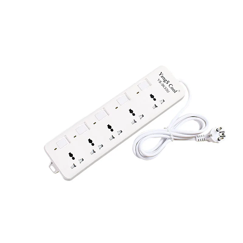 5AC Outlet Международный ЕС Великобритания США AU универсальные розетки переменного тока разъем питания полосы переключатель независимое управление гнездо для шнура удлинителя 2 м - Цвет: 5AC Outlet