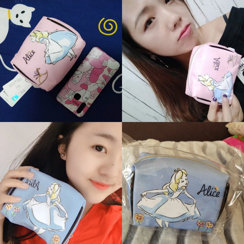 

Disney Women's Clutch Bag Shoulder Bag Dinner Cosmetic Bag Girl Portable Storage Bag Portable Waterproof Small Cosmetic Bag