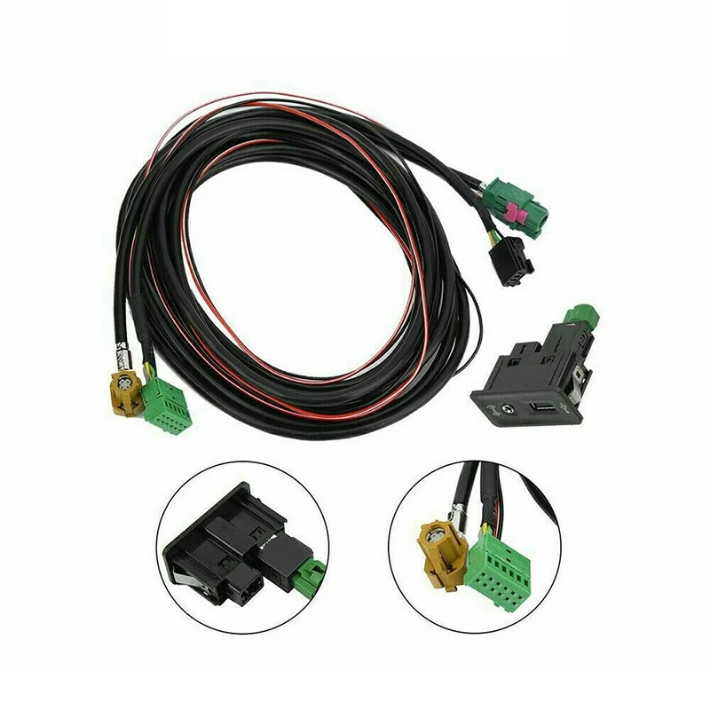 

CARPLAY USB AUX CarPlay MDI USB AMI Install Plug Socket Harness for Golf 7 MK7 5QD035762E/J 5G0035222F /E 5G0 035 222