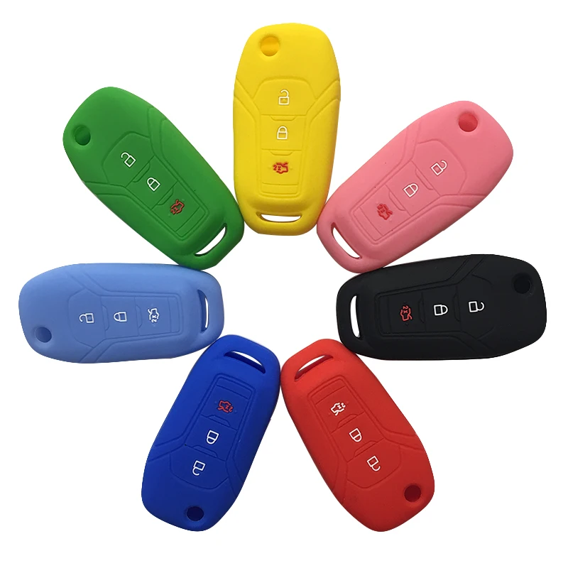 

Silicone Flip Key Case for Ford KA 2019 Key Cover for Ford Ranger 2017 Key Cover Case Ford Fiesta 2019 F-250 350 Explorer Mondeo
