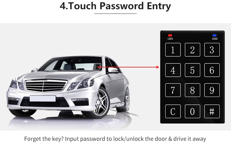 EASYGUARD система охранной сигнализации автомобиля с PKE Пассивный бесключевой Вход дистанционного запуска двигателя без ключа go кнопка запуска 12 В