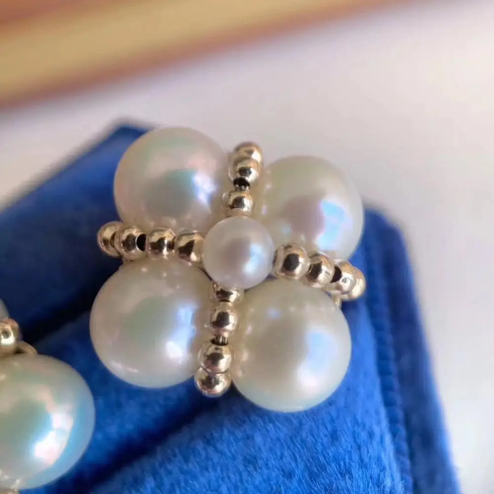 Женские серьги из натурального пресноводного жемчуга 14 к|Серьги-подвески| |