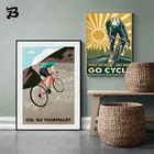Велосипеде винтажный плакат на стену искусство в тех случаях, когда не идет прямо Go Cycle дорожное настенное зарядное фотографии принты и Плакаты Спальня домашний декор