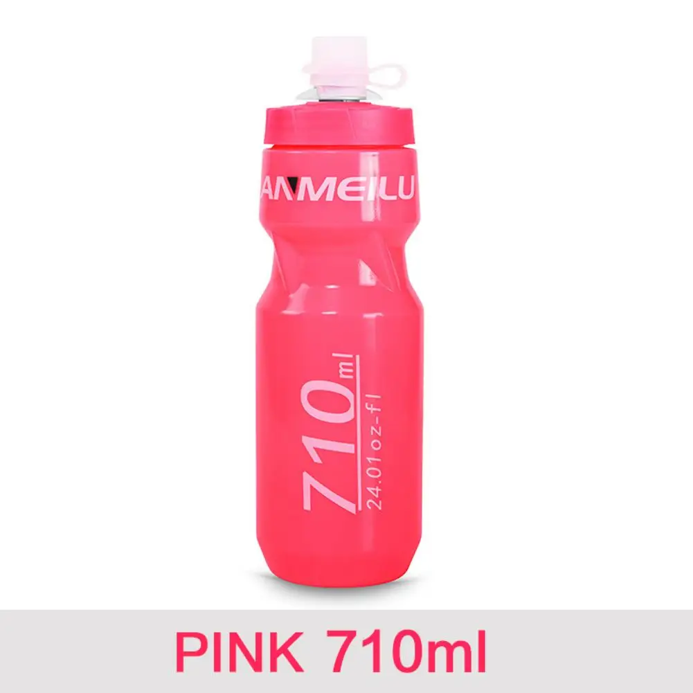 710ml pink 610/710 мл MTB велосипедная фляга для воды герметичное сжатое оборудование бутылка для велосипеда горный велосипед мотоциклетные Кемпинг спорт - Цвет: 710ml pink