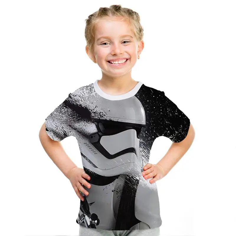 Звездные войны 3D imprimir bien de los hombres/las nias Топы Camiseta de manga corta Caballero Jedi imprimir nios camiseta de moda
