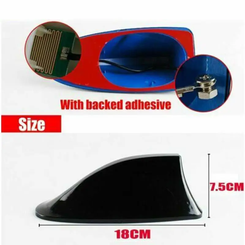 

Universal Shark Fin Car Roof Antenna Radio FM/AM Signal Can Choose Color Accessories 5 Aerial Decoration U1A0