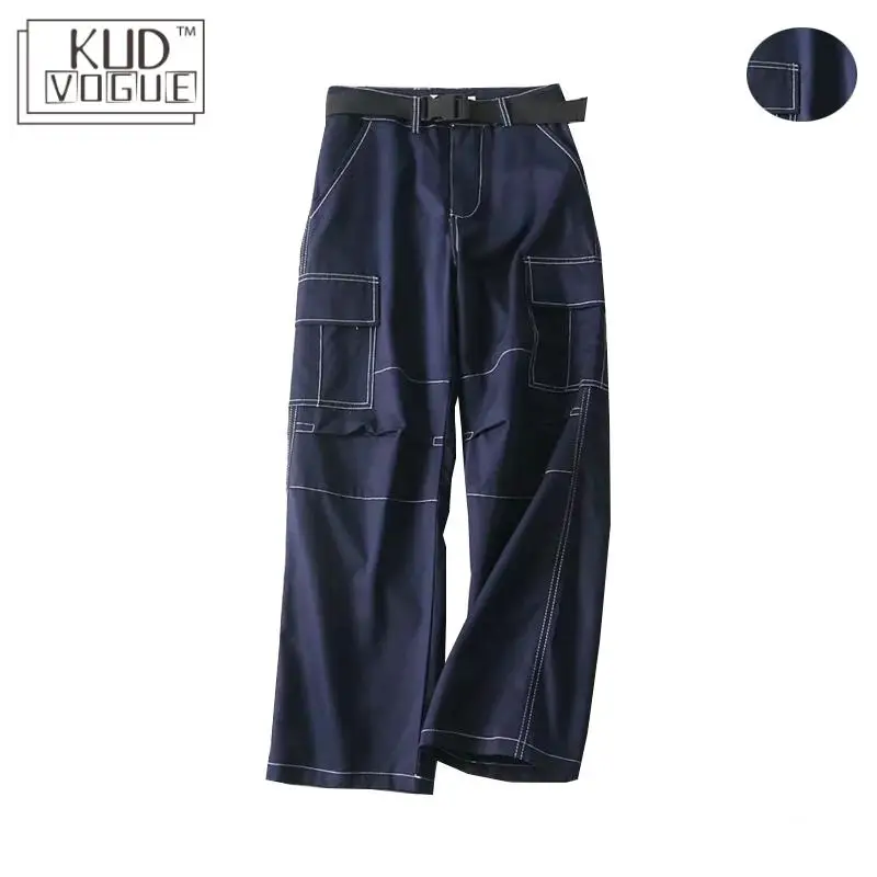 Брюки палаццо Boho брюки карго с высокой талией женские корейские свободные