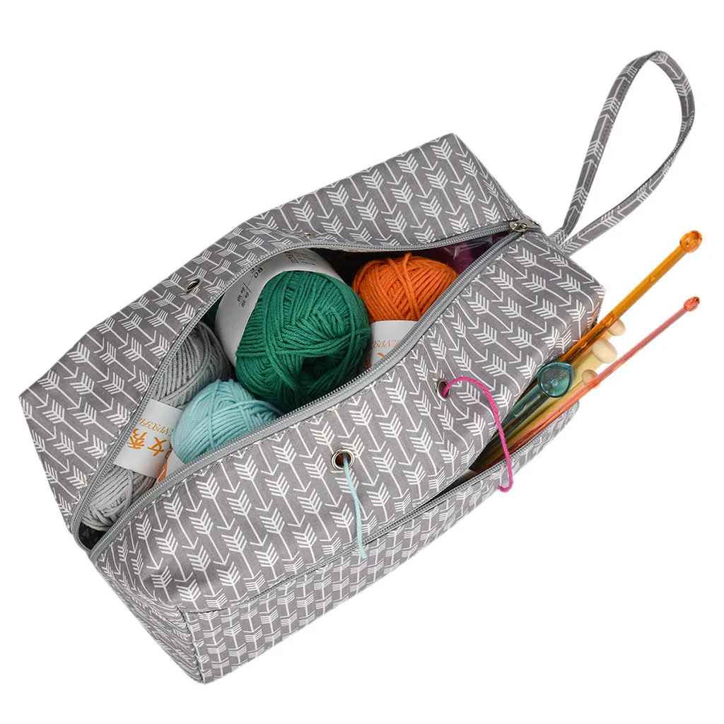 1 PC Knitting Bag Yarn Storage Craft Tote Inner Divider For Wool Crochet Needles High quality Bags | Дом и сад