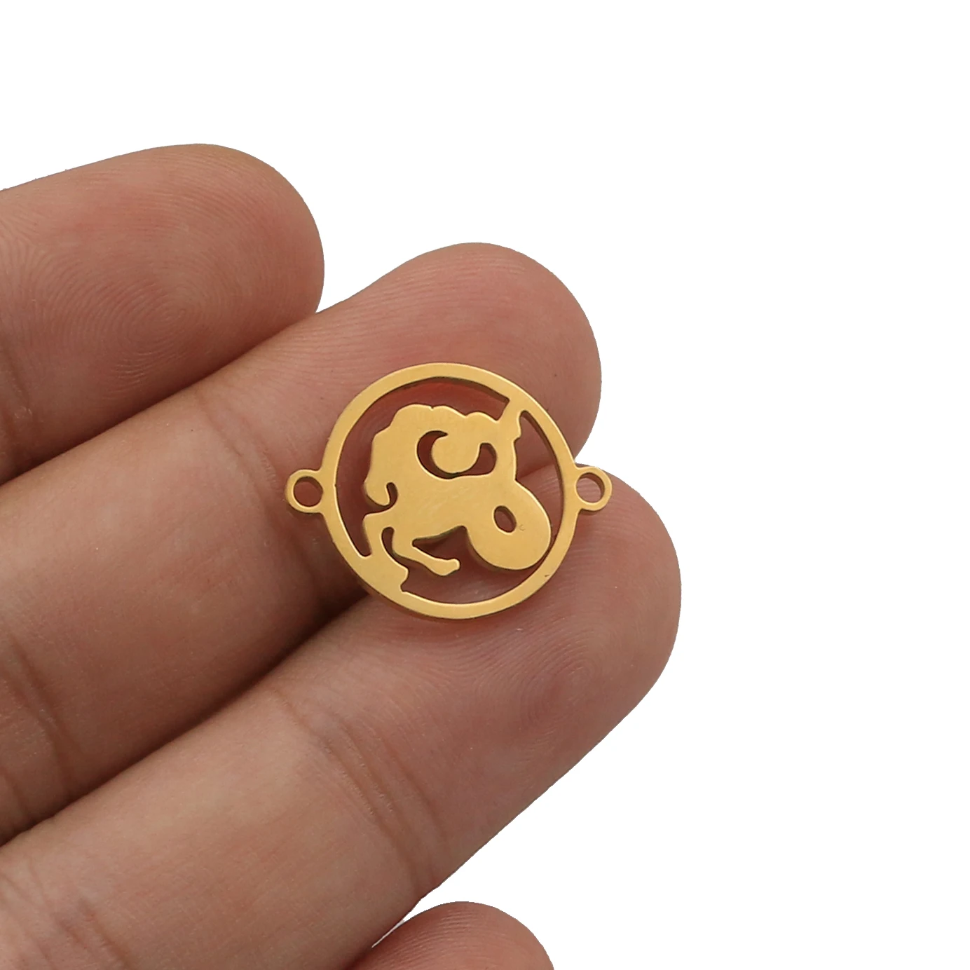 Gold capricorn 5 шт./лот из нержавеющей стали 12 созвездий Подвески подходят шарм для соединения браслета браслет ожерелье для ювелирные украшения сделай сам изготовление - Цвет: Gold capricorn