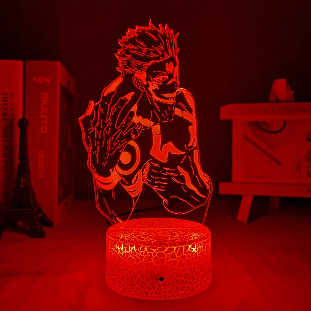 

Manga Jujutsu Kaisen Ryomen Sukuna Frgure Led Light for Kid Bedroom Decor Nightlight Friend Gift Anime Led Lamp Ryomen Sukuna