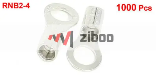 

1000Pcs RNB2-4 Ring Tongue Type Non Insulated Terminals for AWG 16-14 4 x6.6mm.