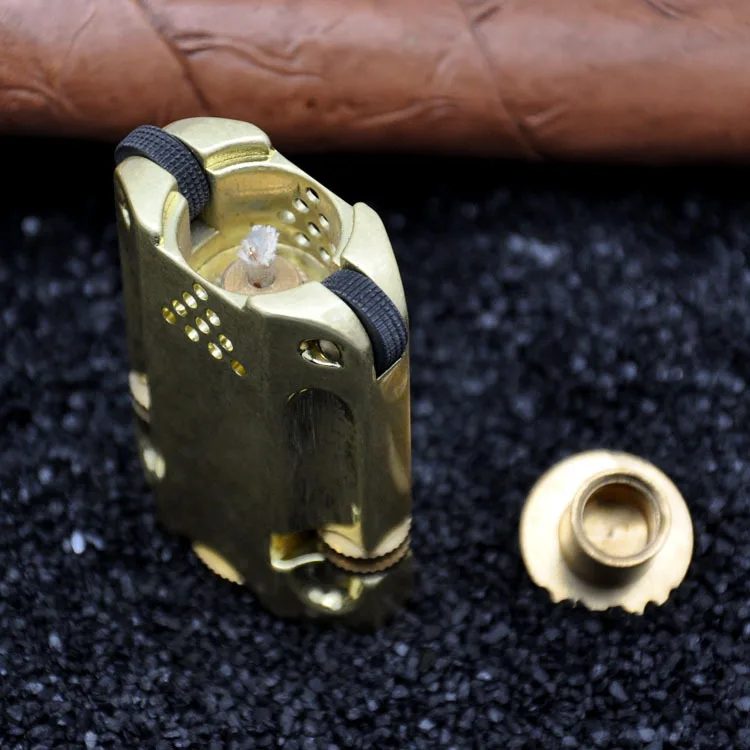 Classic Retro Torch Lighter Pure Copper Kerosene Flint Grinding wheel Oil Petrol Windproof Inflated Gasoline | Дом и сад