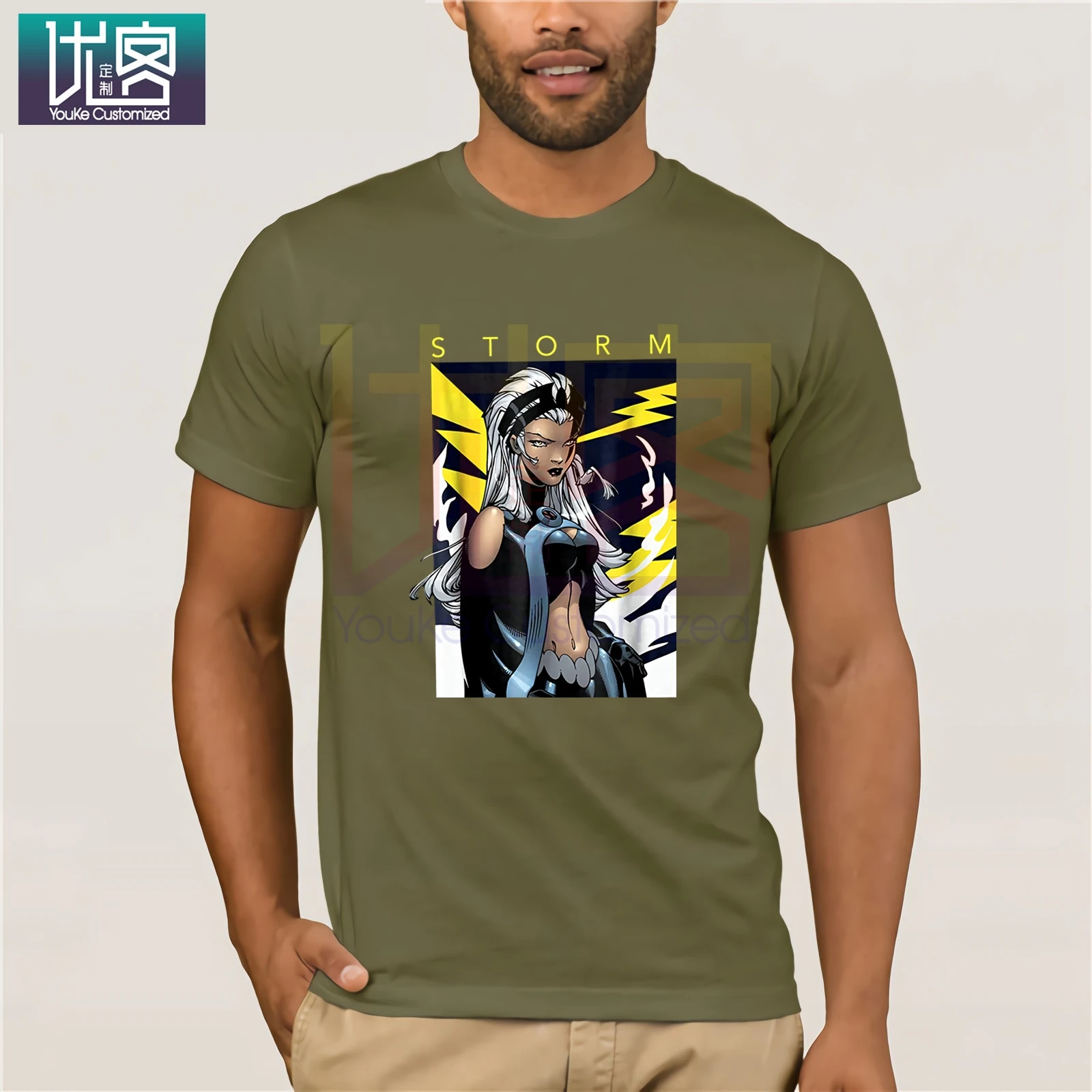 Мужская футболка Marvel X Storm Boltage графический постер летняя мужская с коротким