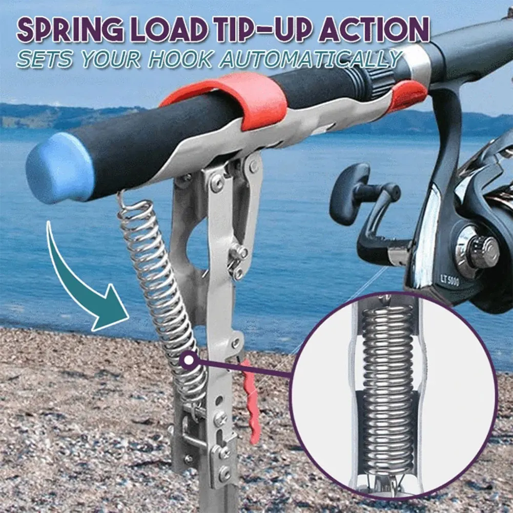

2021 New Foldable Fishing Rod Holders Automatic Stainless Steel Pole Tackle Storage Outdoor Fishing Accessories Bracket Tools