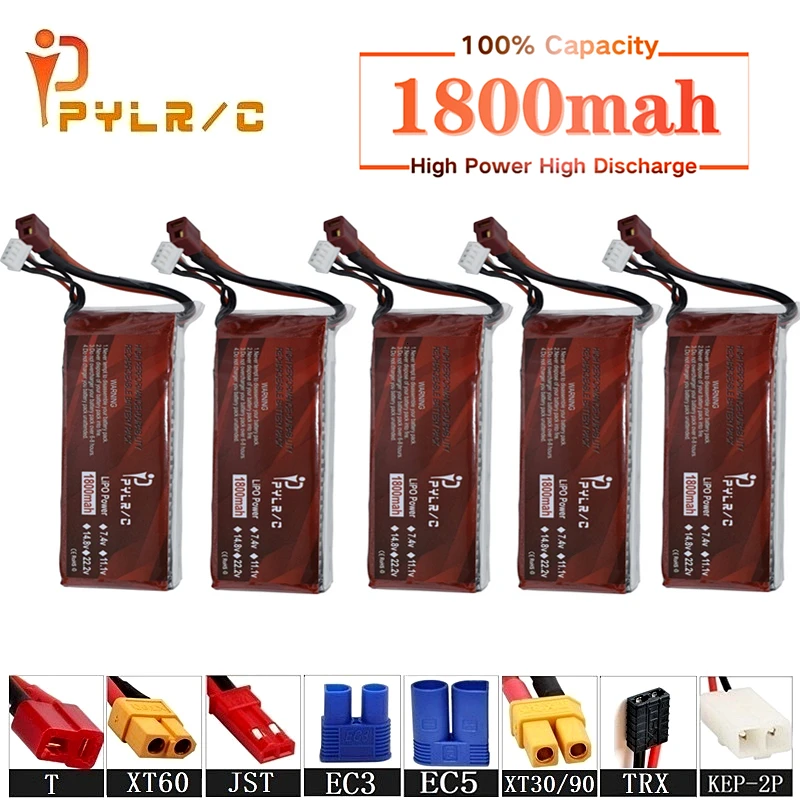 

High Rate 11.1v 1800mAh Lipo Battery For RC Helicopter Parts 3s Lithium battery 11.1v 45C RC Cars Airplanes Drone Battery T/XT60