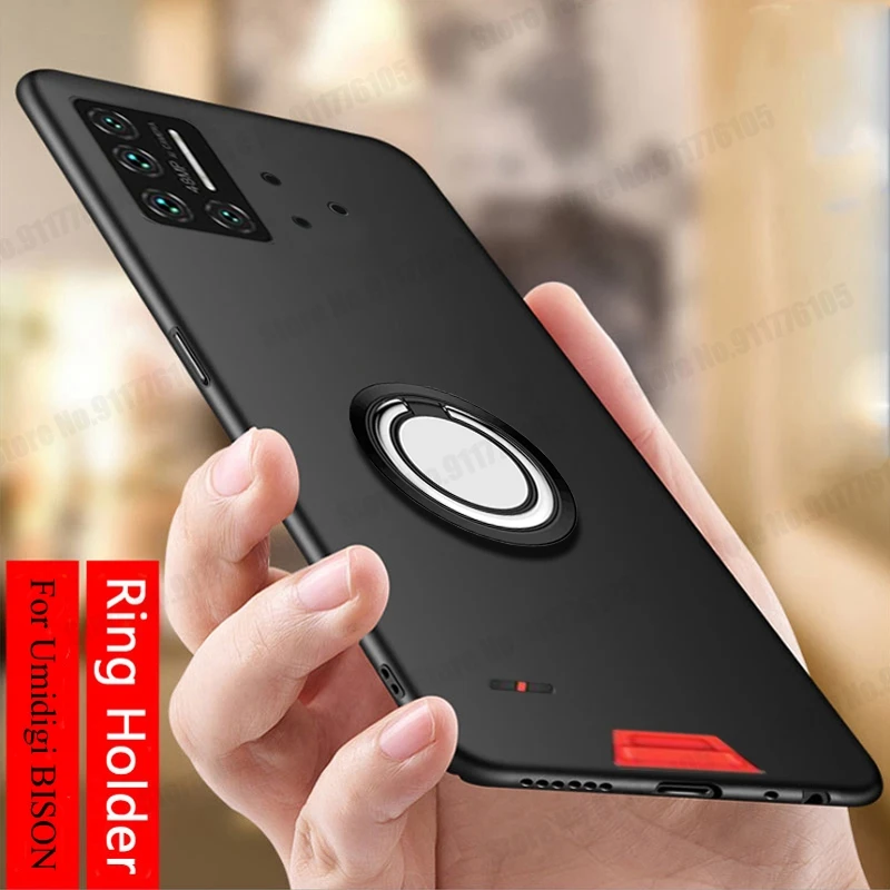 magnetic ring holder stand shockproof phone case for umidigi bison soft matte cover for umidigi bison gt ultra thin phone cover free global shipping