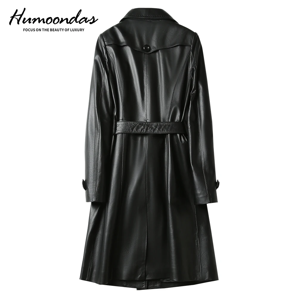 

Leather High Quality Real 2020 Sheepskin Jacket Spring Autumn Women Lady Windbreaker Coat Plus Black Boutique Outerwear Cloth