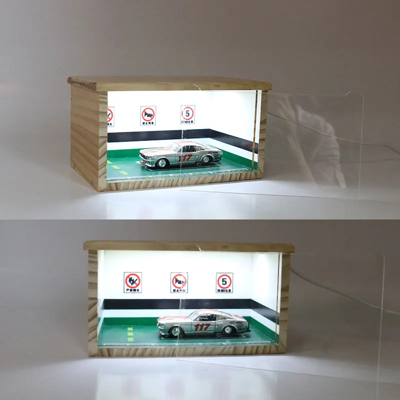 Модель автомобиля из металлического сплава в масштабе 1:64 деревянная парковочная