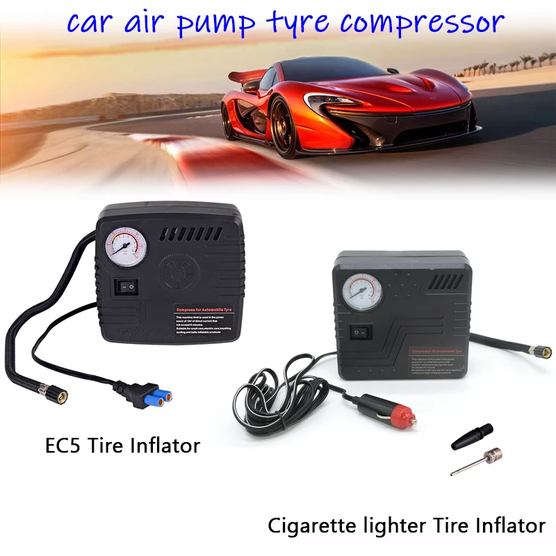 Автомобильный воздушный насос компрессор для шин портативный DC12V