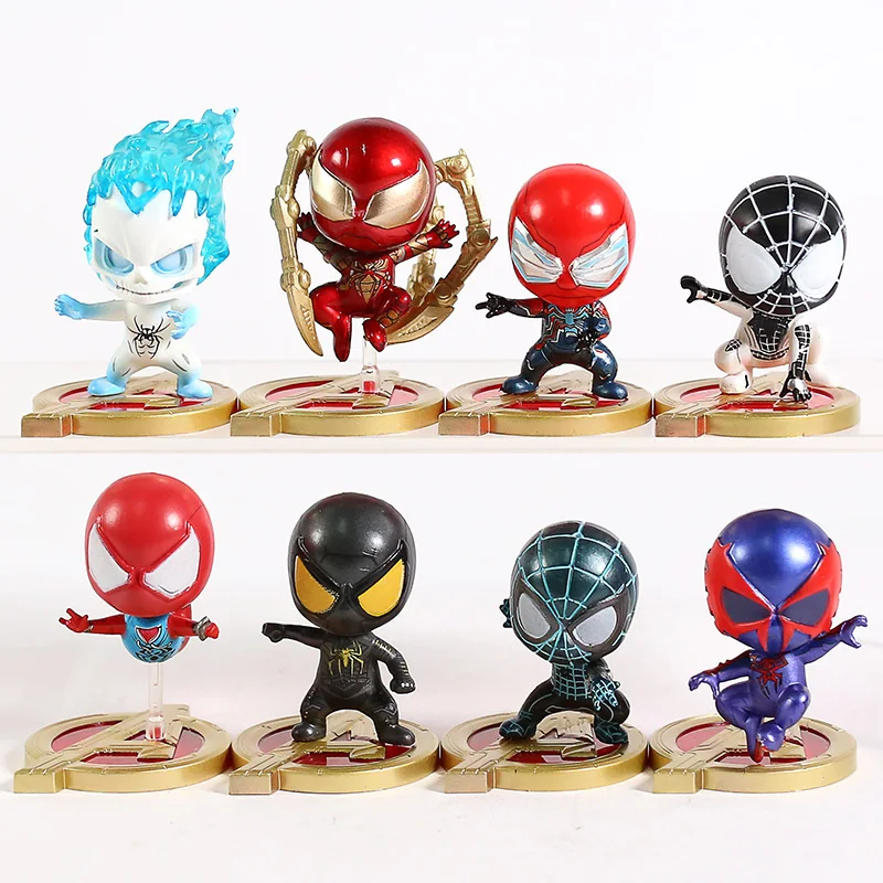 Marvel Cosbaby Человек паук Железный Паук мини ПВХ Коллекция экшн Фигурки игрушки