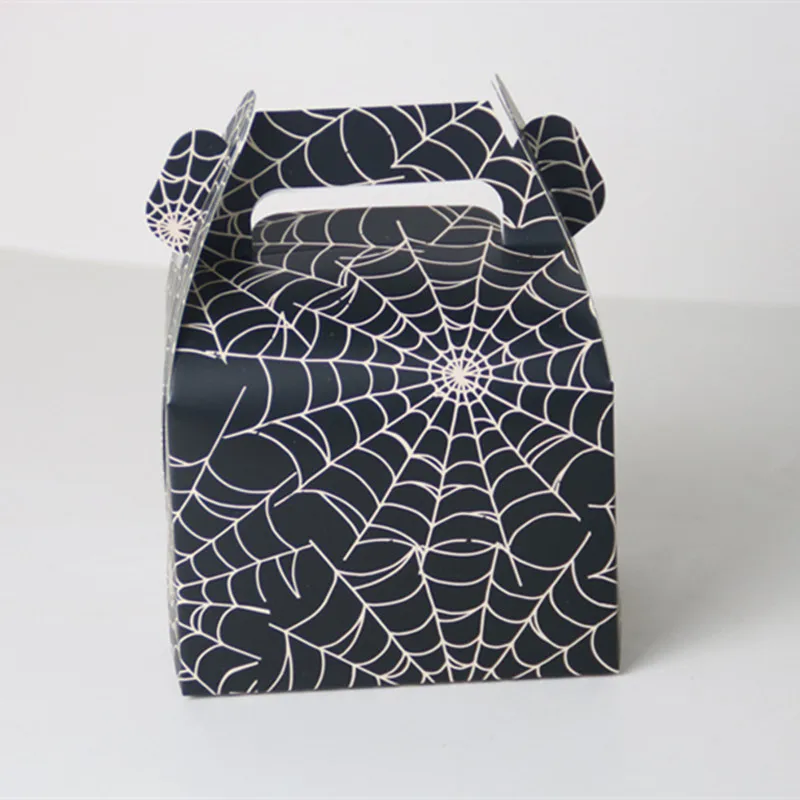 10 шт черные украшения для празднования Хеллоуина коробки леденец паутина