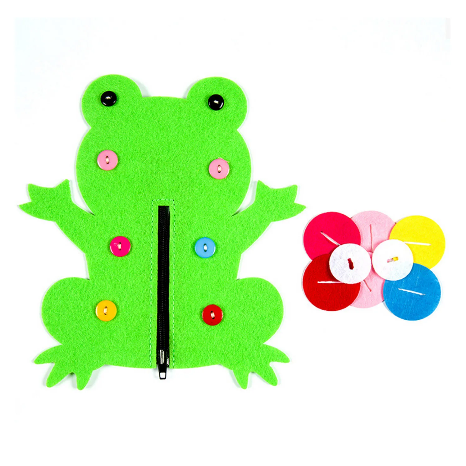 Детская ткань Монтессори с мультяшными животными сделай сам обучение одеванию