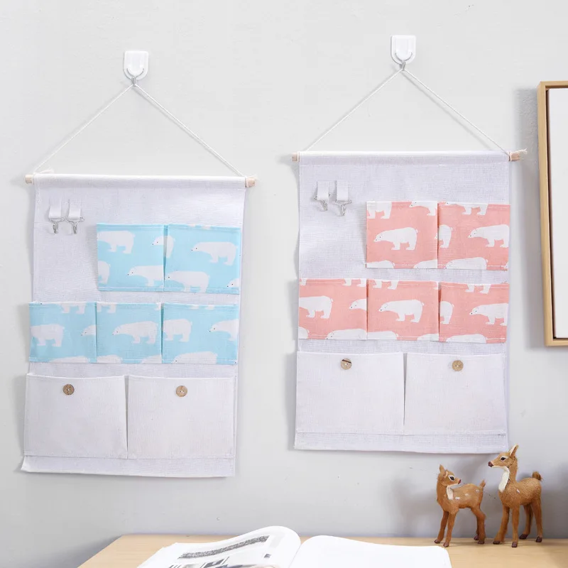 KIGUCOS сумка для хранения вещей 7 карманов Туалет спальня многофункциональный