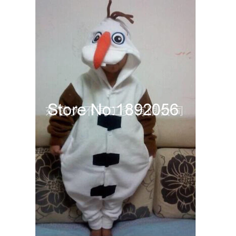 Фланелевая мягкая Пижама кигуруми со снеговиком для детей зимний теплый