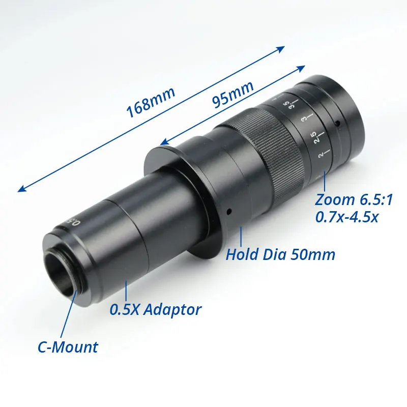 Объектив 180X C Mount промышленный микроскоп цифровая камера объектив 0.5X адаптер