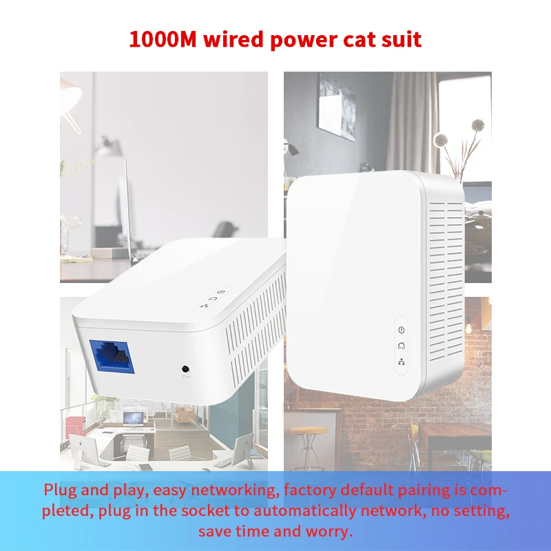 GLVISION GLPH3 1000 Мбит/с сетевой адаптер AV1000 Ethernet PLC Комплект гигабитная линия питания