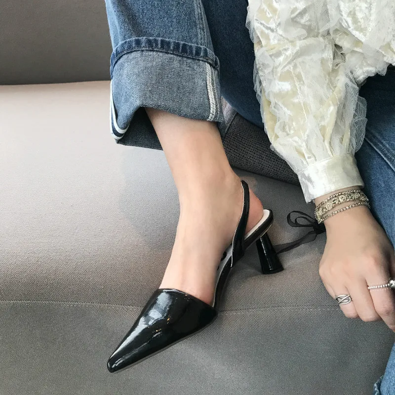 MONMOIRA/пикантные босоножки на высоком каблуке с острым носком женские шлепанцы из