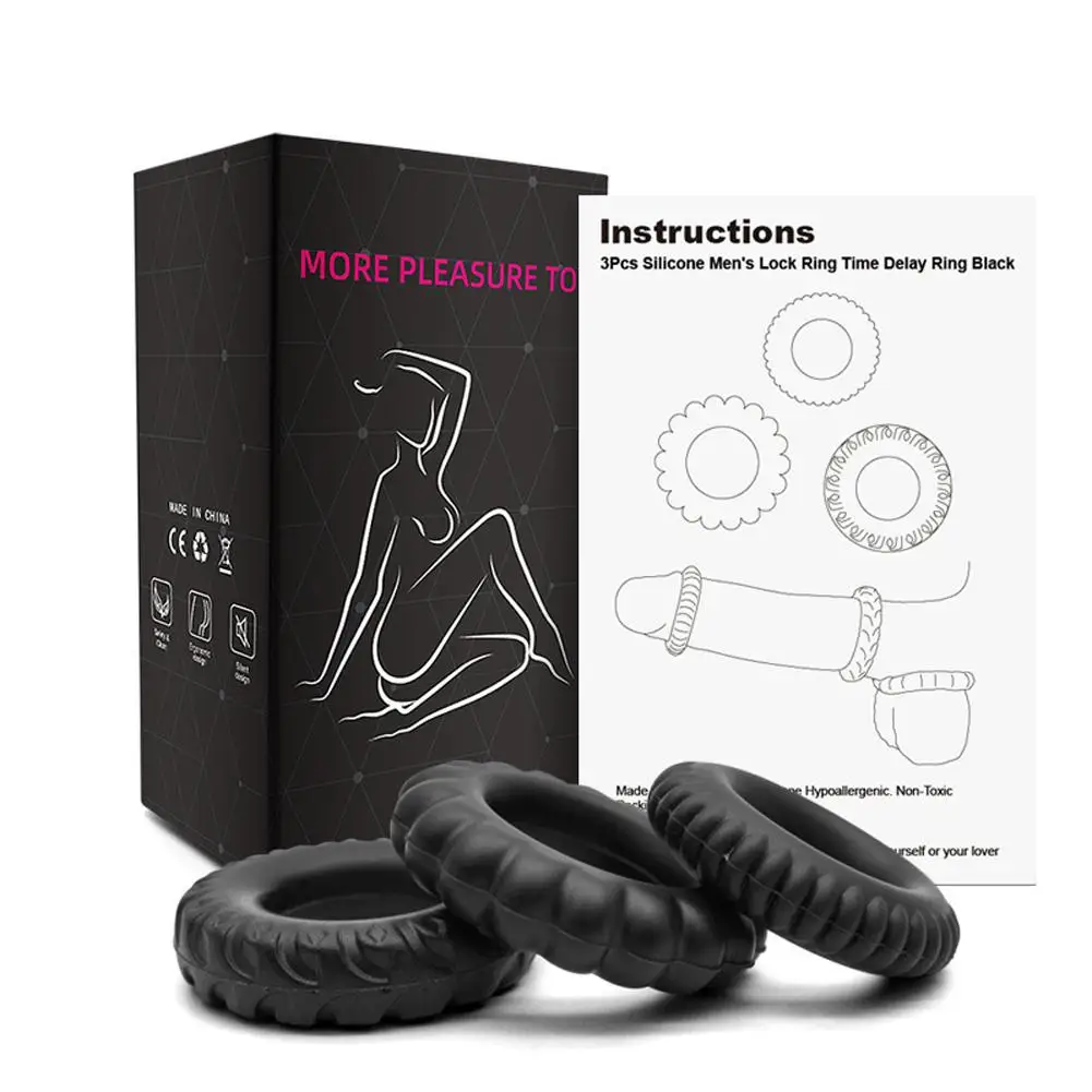 Movconly 3 шт. кольца на пенис Кольца для пениса тренажер Задержка эякуляции высокая