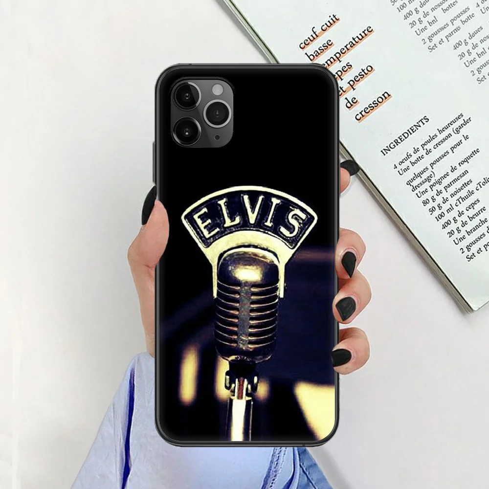 Чехол Elvis Presley для телефона корпус iphone 5 5s se 2 6 6s 7 8 12 mini plus X XS XR 11 PRO MAX черный